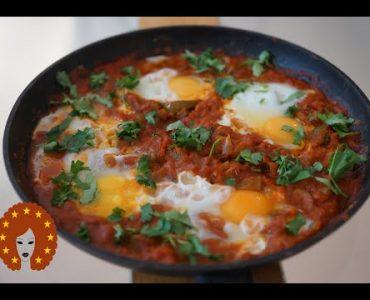 Shakshuka | Tasty Tomato Sauce With Eggs Recipe | Tunisian Cuisine | Dedicated To Lina