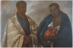 18th-century Peruvian painting showing a family of free Africans