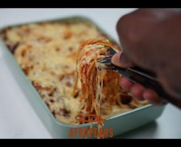 I Made A Very Delicious Oven Baked Spaghetti | You Should Try It Too.