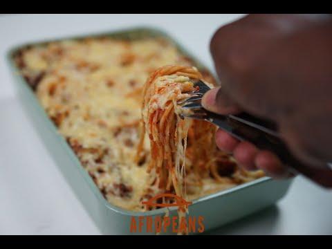 I Made A Very Delicious Oven Baked Spaghetti | You Should Try It Too.